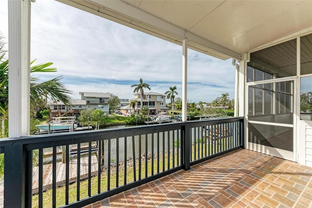 balcony with a residential view