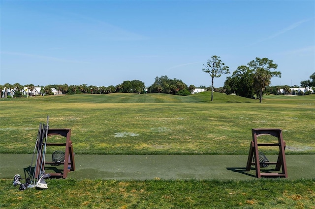 view of community with a lawn