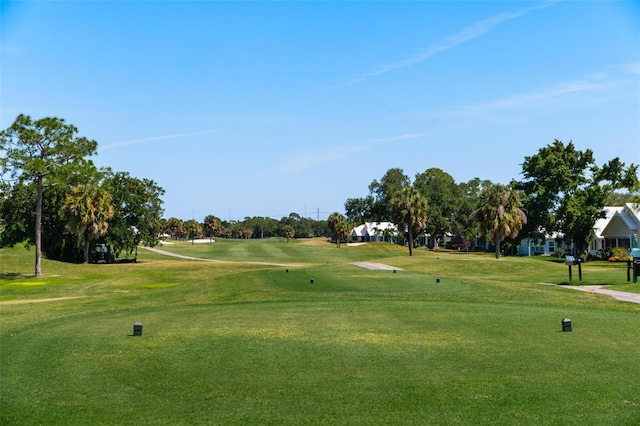 view of home's community with a lawn