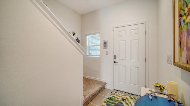 view of tiled entryway