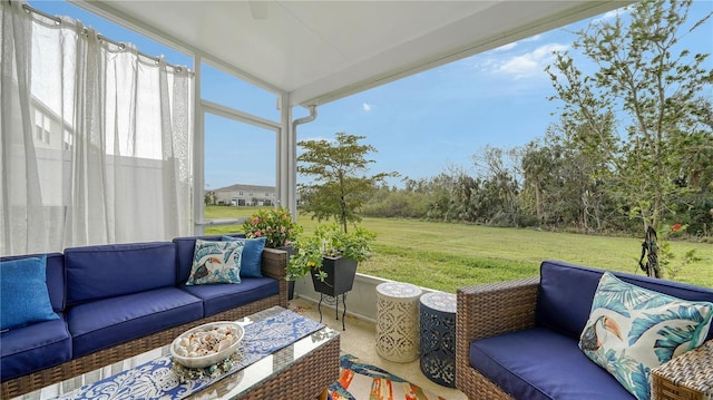 view of sunroom / solarium