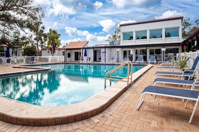 view of pool with a patio area