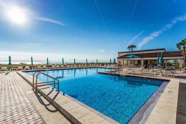 view of pool with a patio