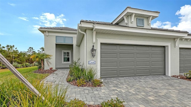 view of front of house featuring a garage