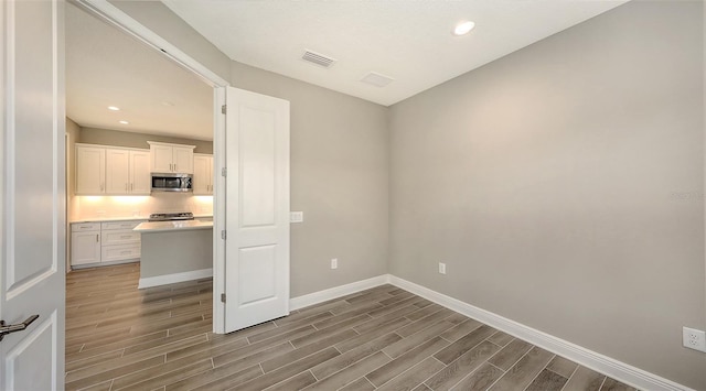 kitchen with white cabinetry