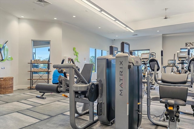 view of exercise room