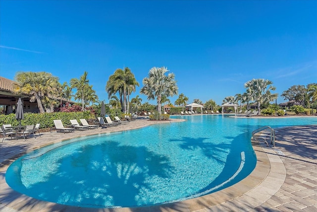 view of pool with a patio