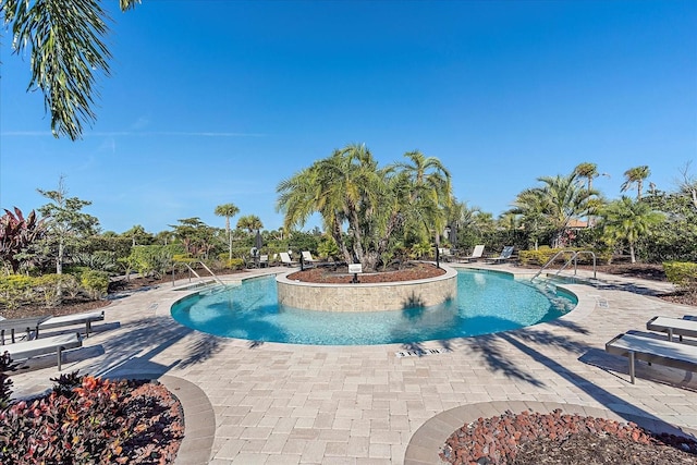 view of pool with a patio area