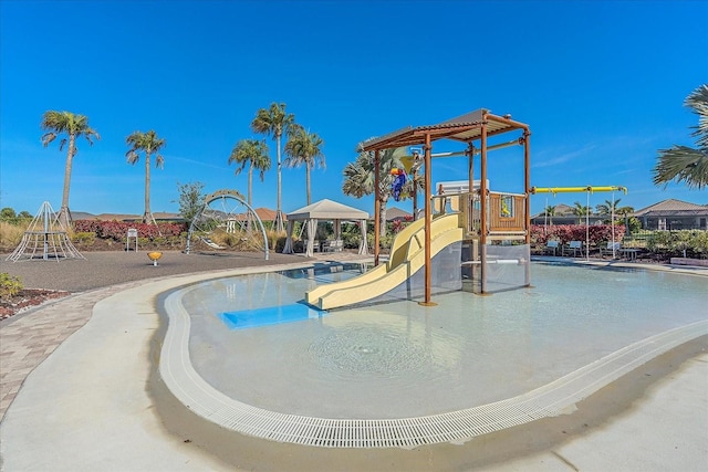 view of playground featuring a gazebo