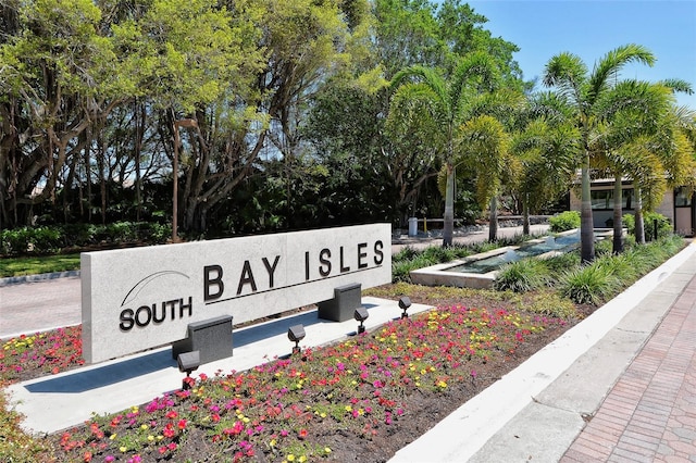 view of community sign