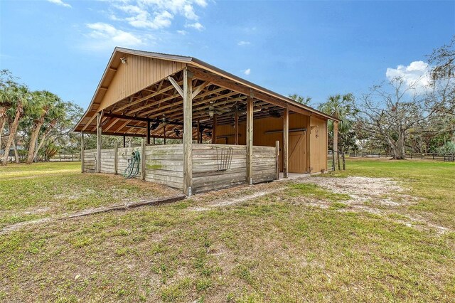 view of horse barn