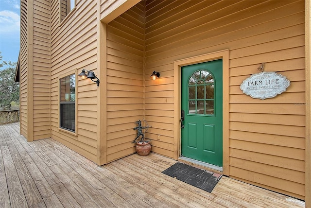 view of doorway to property