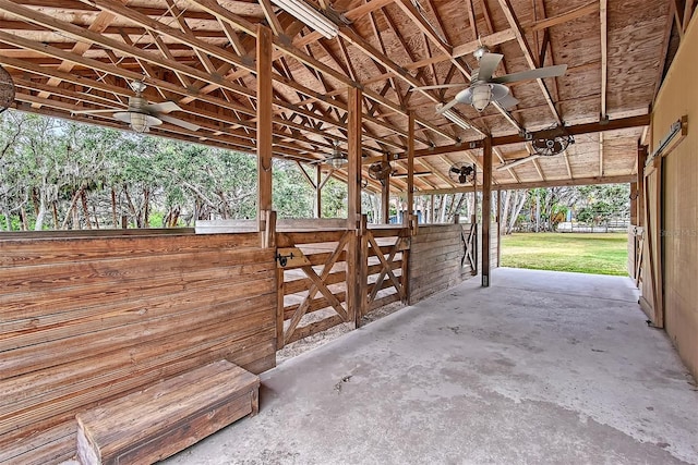 view of horse barn