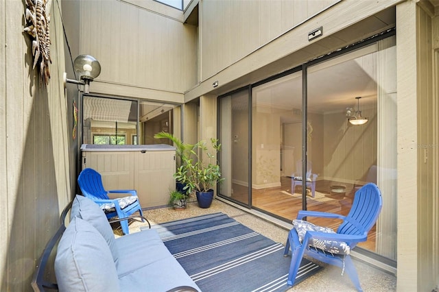 304 Pine Run Dr, Osprey, FL 34229 - sunroom featuring a skylight