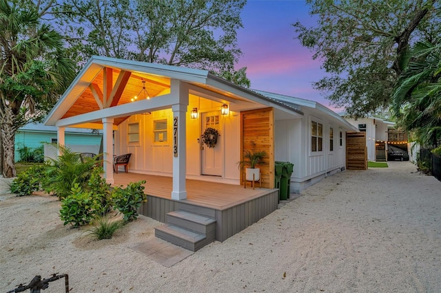 view of front of house with a porch