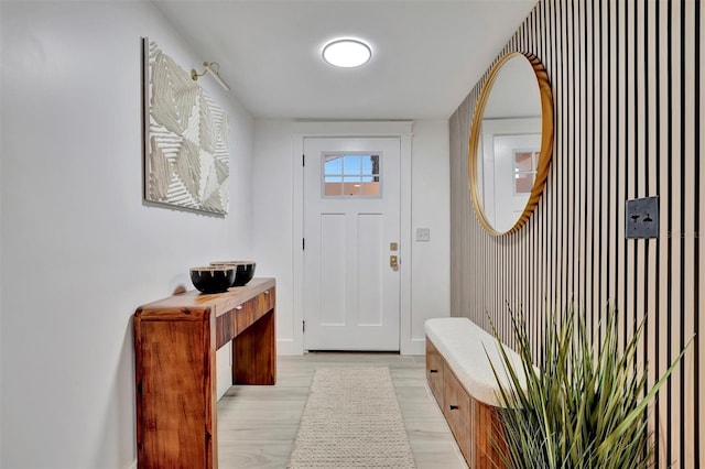 entryway featuring light hardwood / wood-style floors