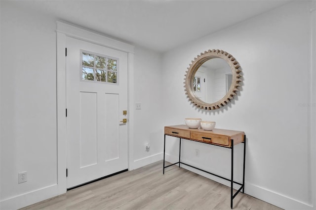 entryway featuring light wood-type flooring