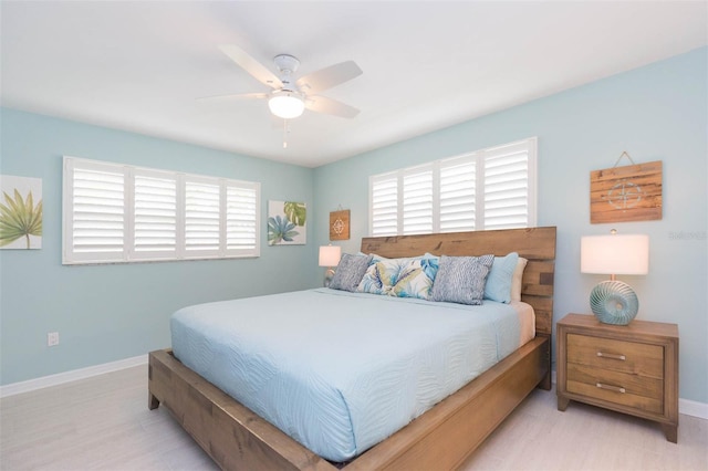 bedroom with ceiling fan