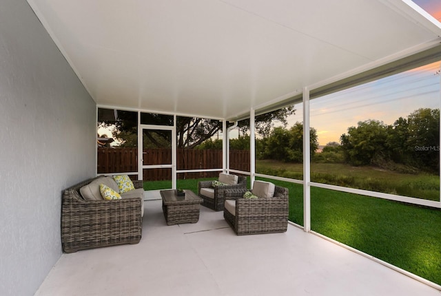 view of sunroom