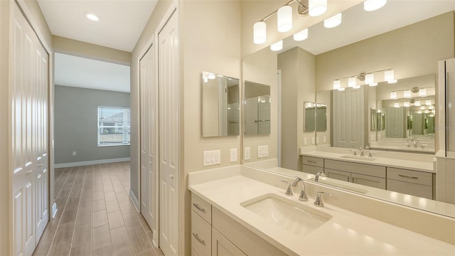 bathroom featuring vanity