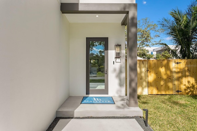 view of doorway to property