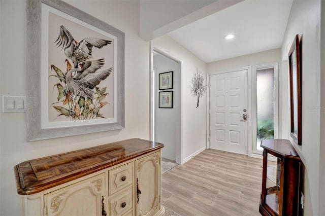 entrance foyer featuring light hardwood / wood-style flooring