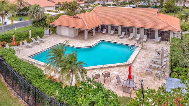 view of pool with a patio area