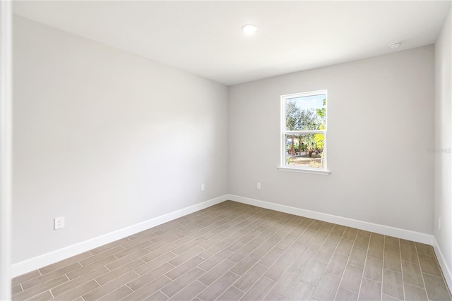 empty room featuring light hardwood / wood-style floors