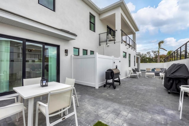 view of patio / terrace featuring grilling area