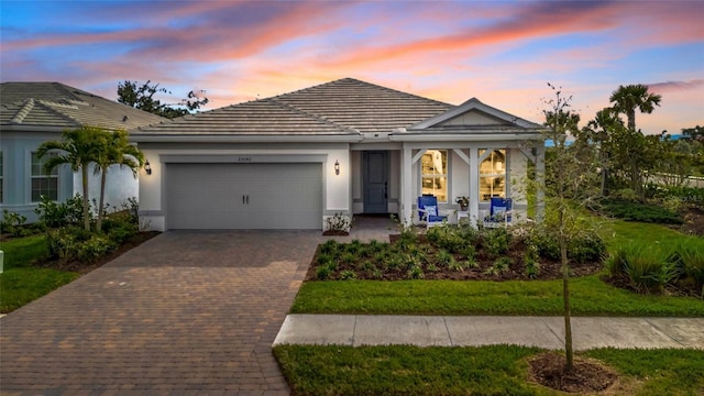 view of front of house featuring a garage