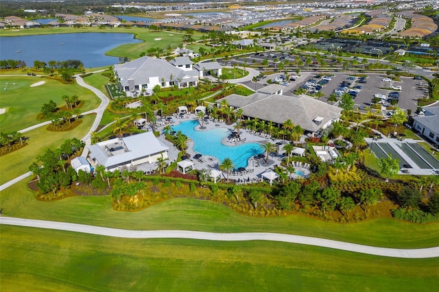 16127 Fortezza Dr, Bradenton, FL 34211 - bird's eye view of a large body of water and a golf course