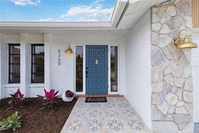 view of doorway to property