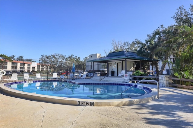 view of pool with a patio area