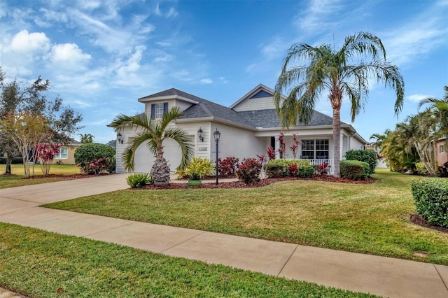 view of front of house with a front yard