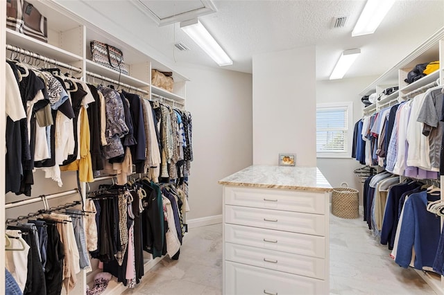 view of walk in closet