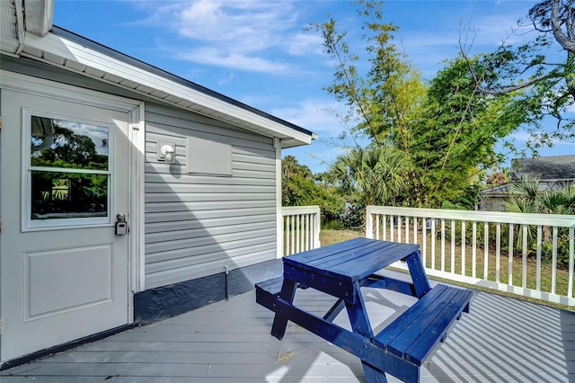 view of wooden deck