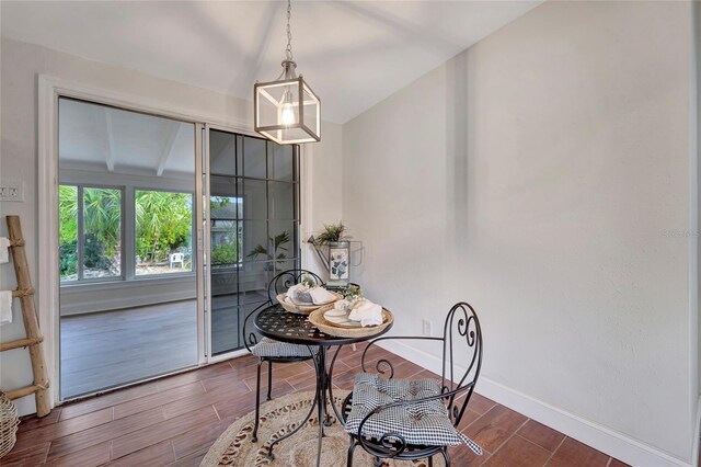 view of dining area