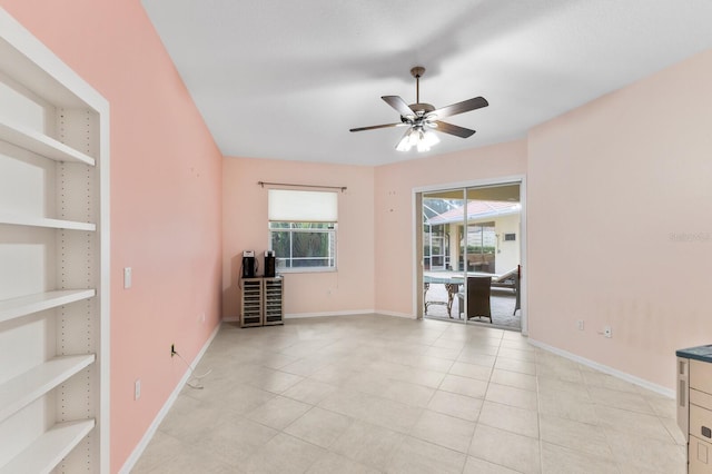 empty room with ceiling fan