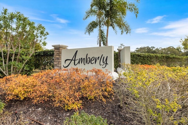 view of community sign