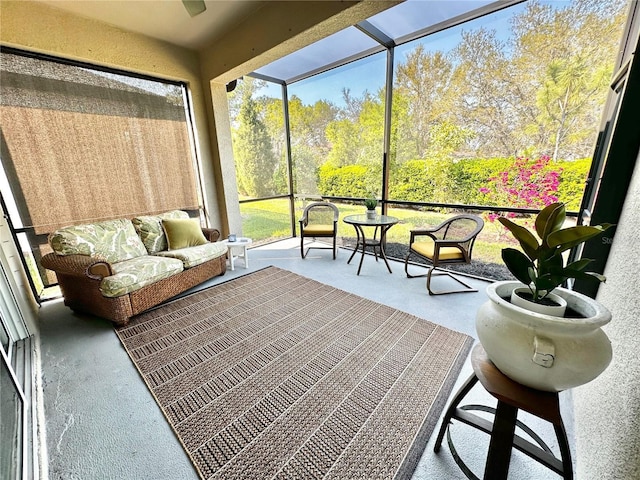 view of sunroom