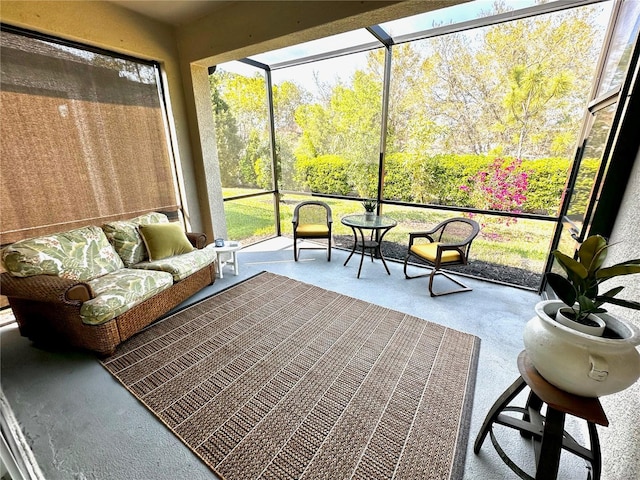 view of sunroom