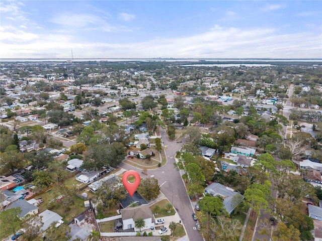 bird's eye view with a residential view