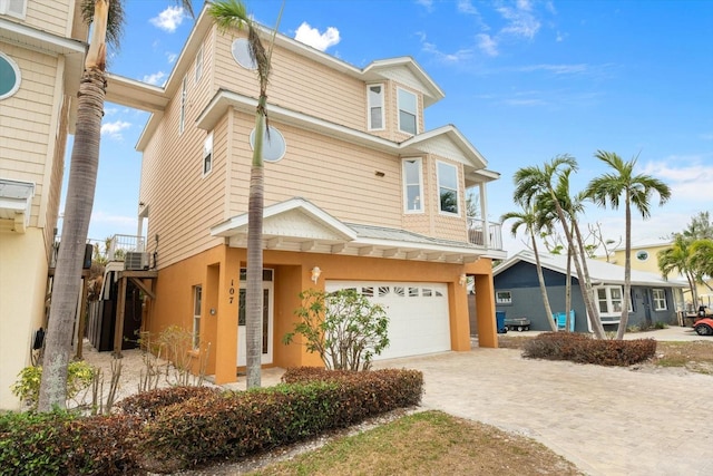 view of front facade with a garage