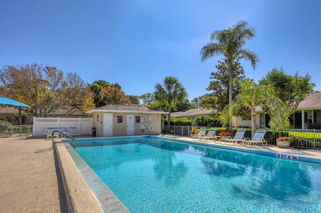 view of pool with a patio