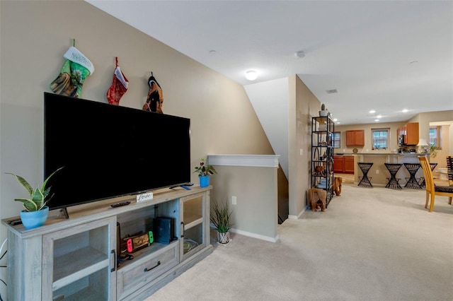 view of carpeted living room