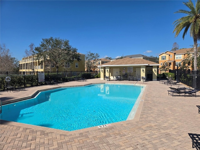 view of pool with a patio area