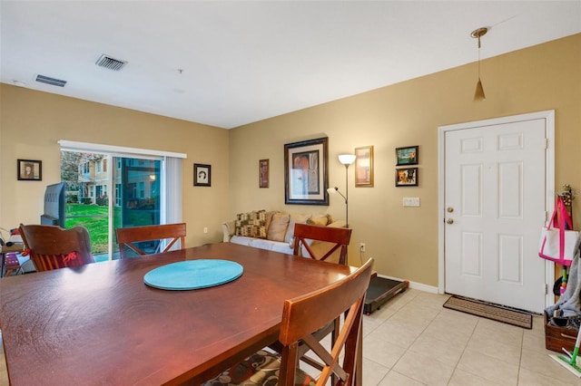 view of tiled dining area