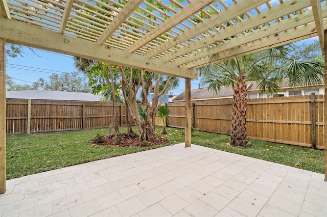 view of patio / terrace with a pergola