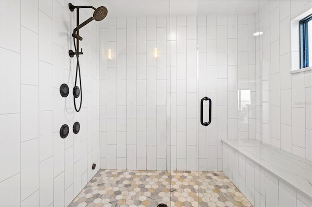 bathroom with walk in shower