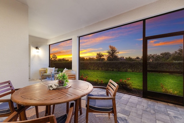 view of sunroom